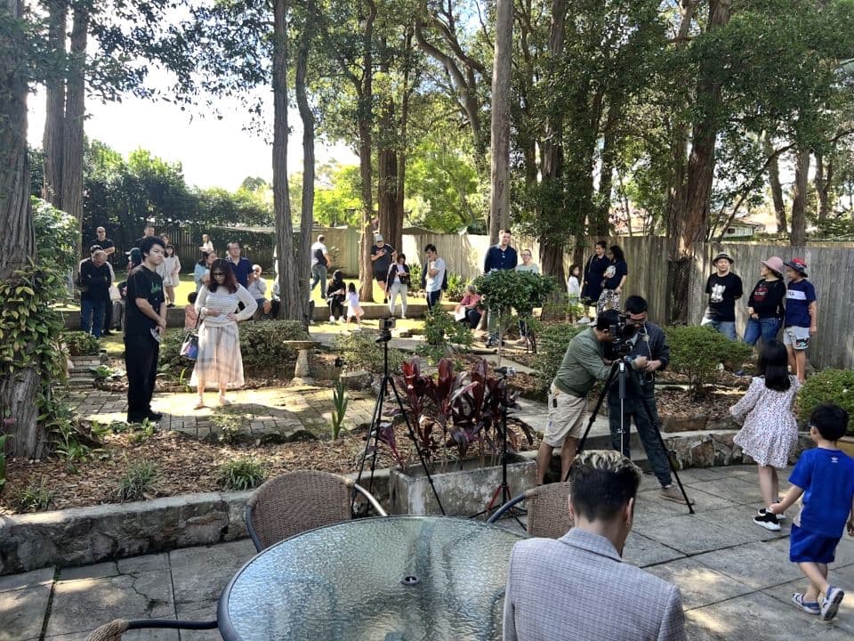 Buyers gathered for a residential property auction